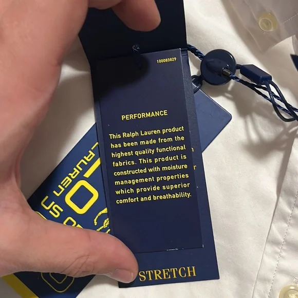 $100 Polo Ralph Lauren US Open Short Sleeve Cuffed Button Down Shirt VTG NWT - Picture 2 of 9